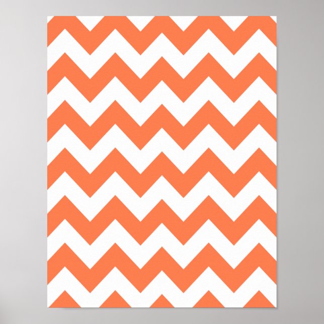 Coral Bold Chevron Poster (Front)