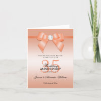 Coral Bow & Ribbon 35th Wedding Anniversary