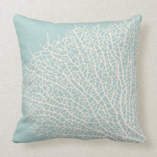 coral branch throw pillow