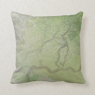 COral Branches Sage Green Pillow