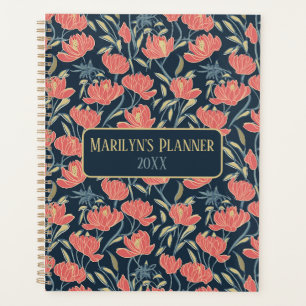 Coral Breeze Floral Personalised Planner