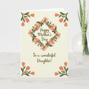 Coral Buds Happy Mothers Day Card