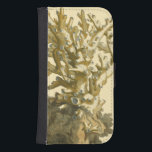 Coral by the Sea Samsung S4 Wallet Case<br><div class="desc">Get this modern piece of artwork today with cream coloured background. This piece of art contains a silhouette,  translucent coral that is very sharp and vivid. It's a contemporary art piece that will be perfect for any type of nautical theme you are trying to go for.</div>