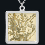 Coral by the Sea Silver Plated Necklace<br><div class="desc">Get this modern piece of artwork today with cream coloured background. This piece of art contains a silhouette,  translucent coral that is very sharp and vivid. It's a contemporary art piece that will be perfect for any type of nautical theme you are trying to go for.</div>