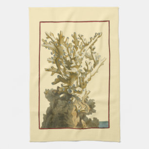 Coral by the Sea Tea Towel