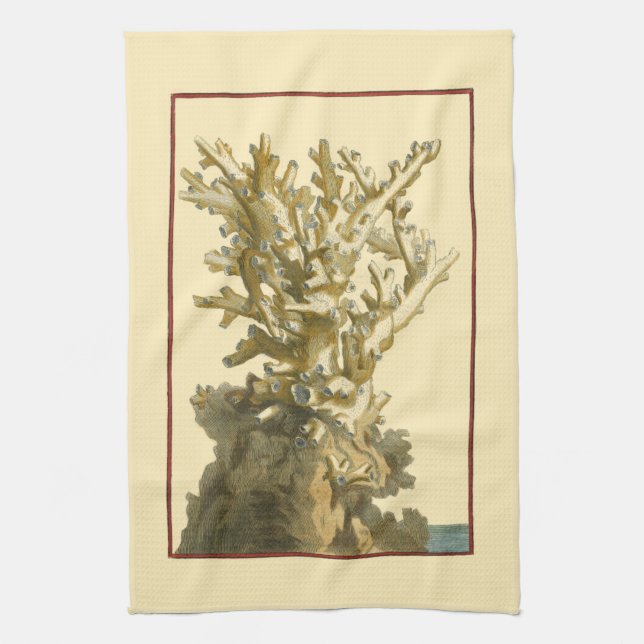 Coral by the Sea Tea Towel (Vertical)