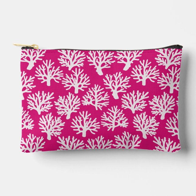 Coral Carry Vibrant Pink Accessory Pouch (Front)