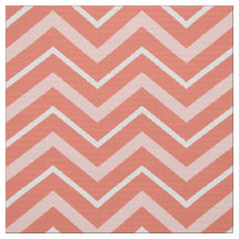 Coral Chevron Upholstery Fabric
