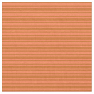 Coral & Chocolate Lines/Stripes Pattern Fabric