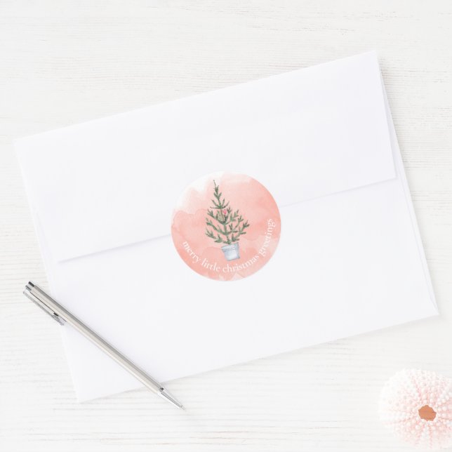 🎄📧 Coral Christmas  Envelope Seal (Envelope)