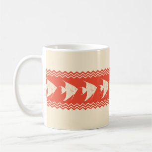 Coral Coastal Angelfish Stripes Coffee Mug