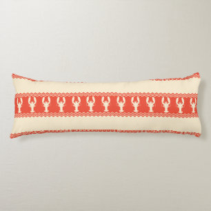 Coral Coastal Lobster Stripes Body Cushion