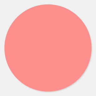 Coral coral classic round sticker