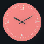 Coral Coral Wall clock<br><div class="desc">Cute Coral clock,  simple,  classic,  chic.</div>