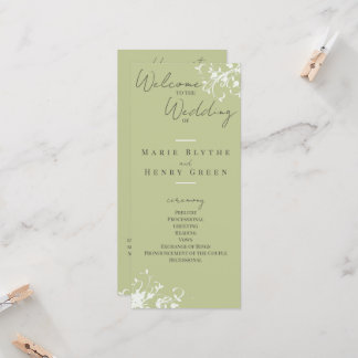 Coral & Cream Filigree Elegant Wedding Program