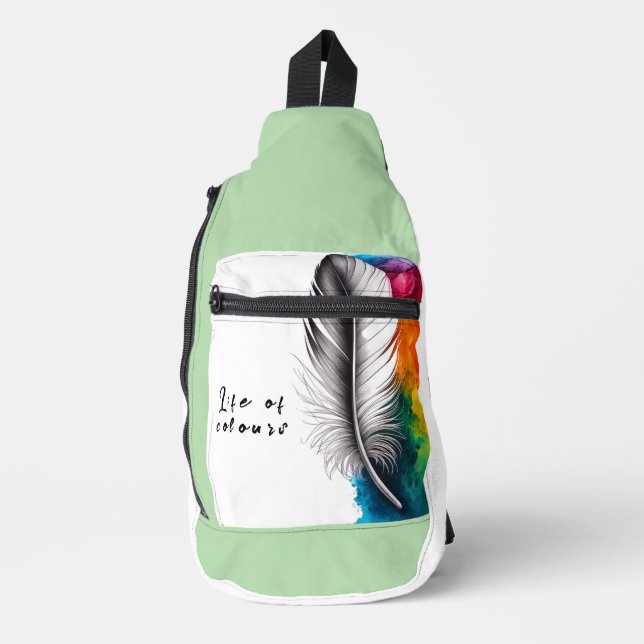 Coral crush  sling bag (Front)