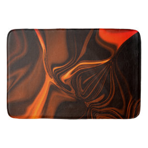 Coral curves or undulations, over dark background bath mat