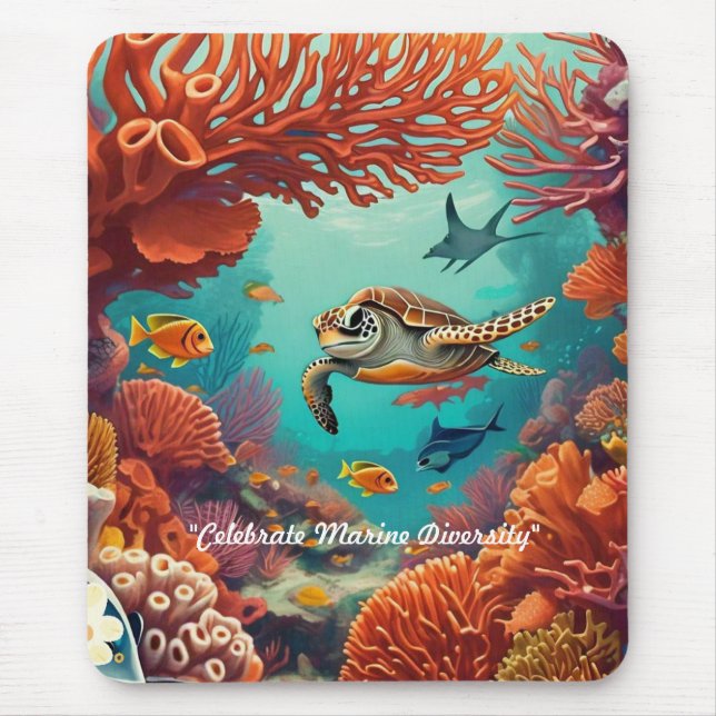 "Coral Dreamscape" Mouse Mat (Front)