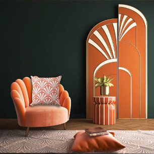 Coral Fizz and White Fans Cushion