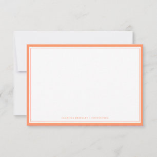 Coral Flat Note Card