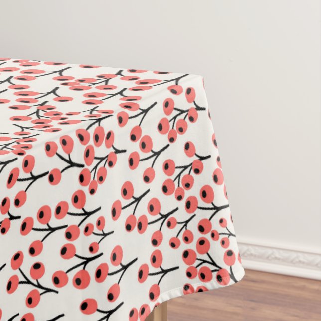 Coral Floral Botanical Tablecloth (In Situ)