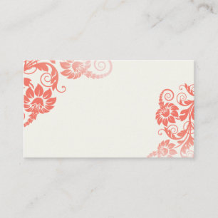Coral Floral Escort Cards