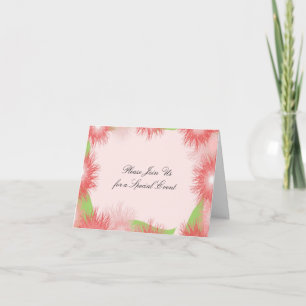 Coral Floral Event Invitation