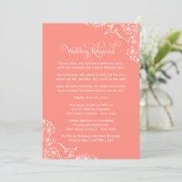 Coral Flourish Wedding Rehearsal