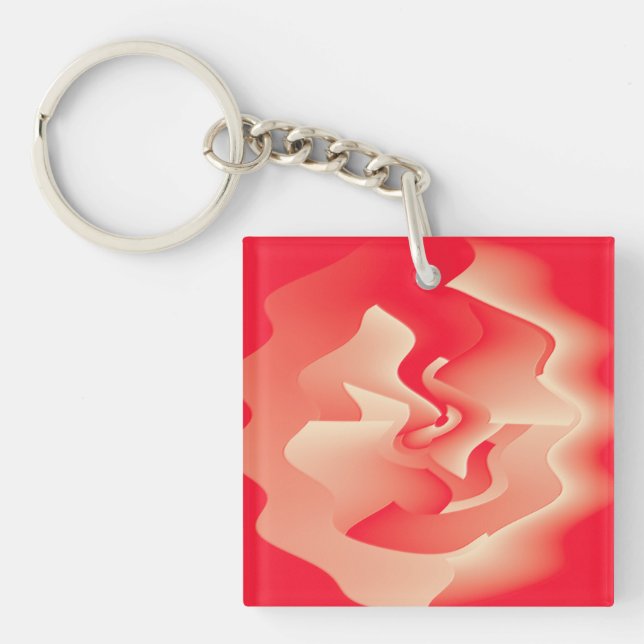 coral flower key ring (Front)