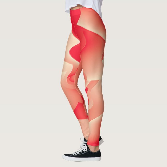 coral flower leggings (Left)