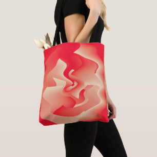 coral flower tote bag