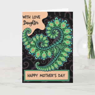 Coral Fractal Mothers Day Card