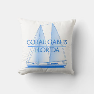 Coral Gables Coastal Nautical Sailing Sailor Cushion