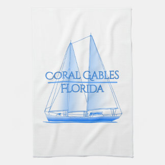 Coral Gables Coastal Nautical Sailing Sailor Tea Towel