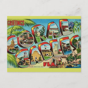 Coral Gables Florida Greeting Postcard