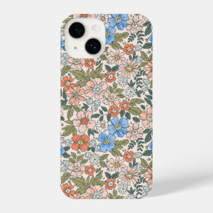 Coral Garden Flower Pattern iPhone 14 Case