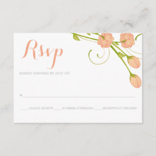 Coral Garden Roses - RSVP Response Card