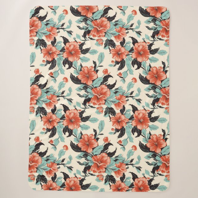 Coral Garden Sherpa Blanket (Front)