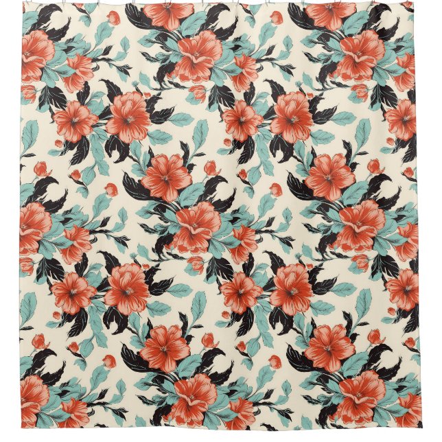 Coral Garden Shower Curtain (Front)