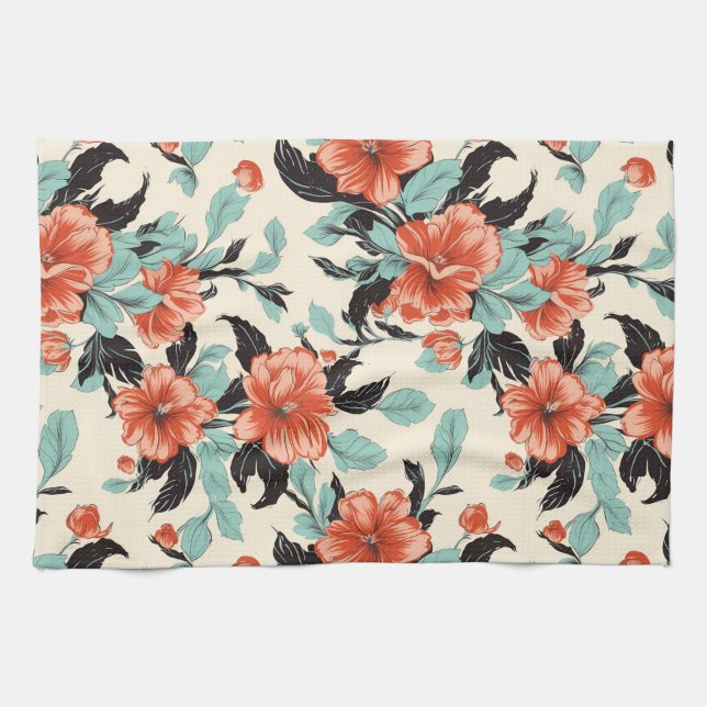 Coral Garden Tea Towel (Horizontal)