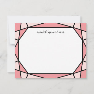 Coral Gem Cut Jewel Card