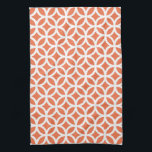 Coral Geometric Kitchen Towels<br><div class="desc">Circles geometric trellis pattern kitchen towels. Modern Coral design kitchen towels / tea towels. Perfect for drying dishes and glassware, general kitchen use or simply as a stylish decorative touch for the kitchen. Made in the U.S.A. and machine washable. An ideal gift for weddings, birthdays or housewarmings. Available in any...</div>