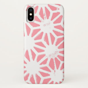 Coral geometric pattern iPhone x case