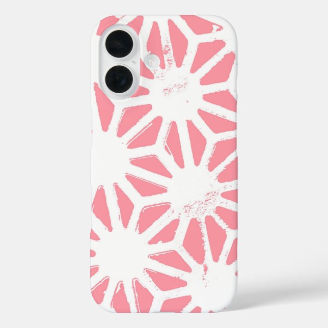 Coral geometric pattern Case-Mate iPhone case (Back)