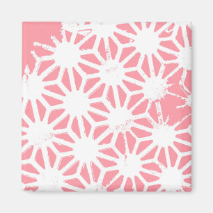 Coral geometric pattern magnet