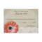 Coral Gerbera Daisy and Lace Wedding Response Card
