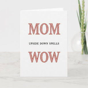 Coral Glitter Mum Wow Card