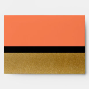 Coral & Gold Elegant Glam Invitation Envelope