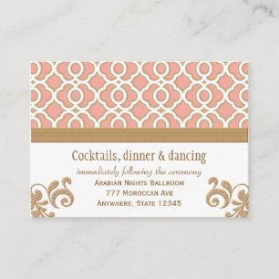 Coral Gold Moroccan Reception Enclosure Cards