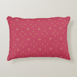 Coral   Golden Zinnia Sun Decorative Cushion